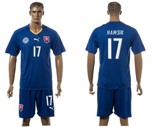 Slovakia #17 Hamsik Blue Away Soccer Country Jersey - Click Image to Close